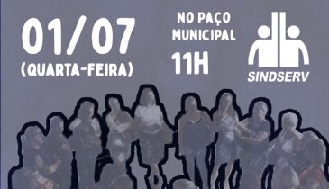 Cartaz: PROMOÇÃO JÁ! 01/07 (quarta-feira), 11h, no Paço Municipal