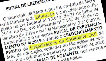 Edital de credenciamento das Organizações da Sociedade Civil (OSCs)