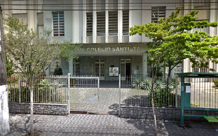 Imagem da frente da UME Colégio Santista