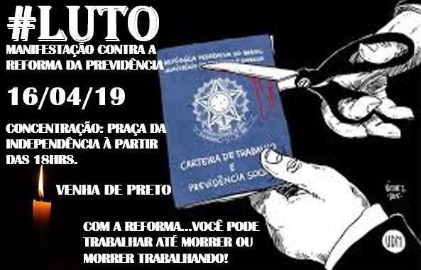 MANIFESTAÇÃO CONTRA A REFORMA DA PREVIDÊNCIA EM SANTOS