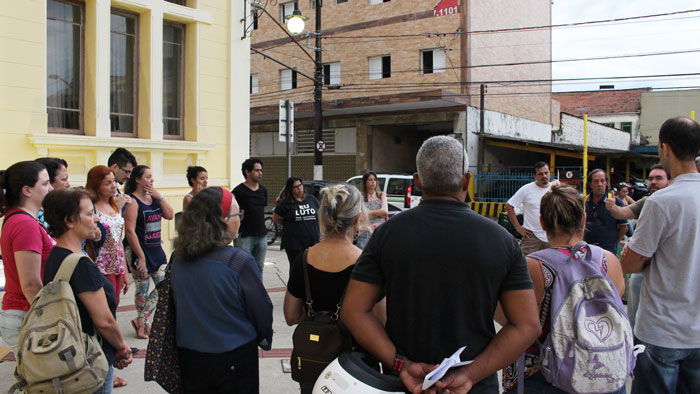 Foto da mobilização dos servidores na segunda votação