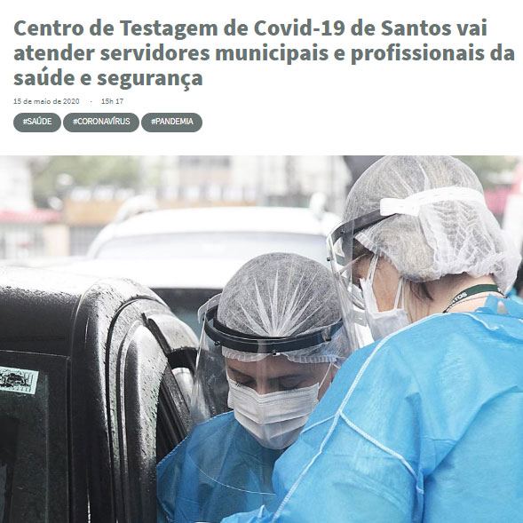 Print da matéria da Prefeitura